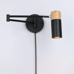 Aplique de pared extensible con cable y enchufe