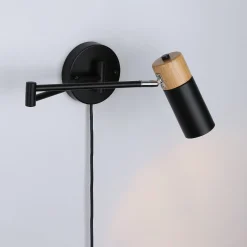 Aplique de pared extensible con cable y enchufe