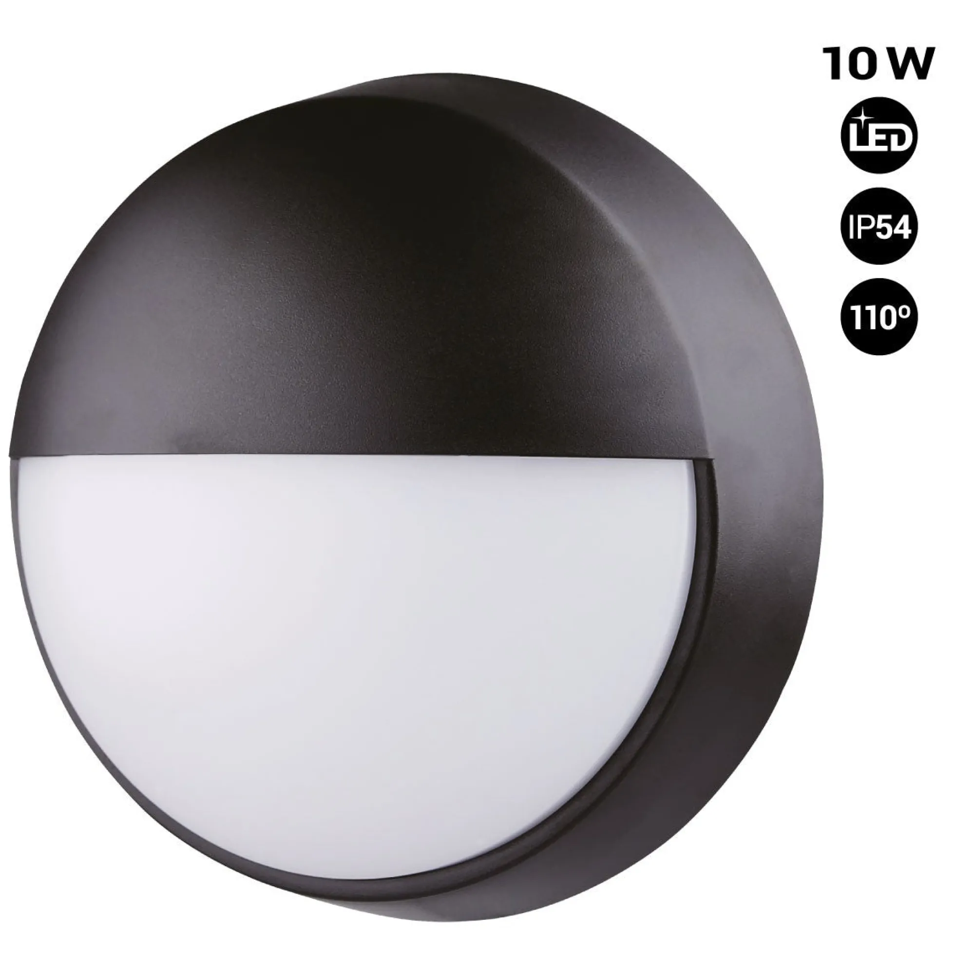 Aplique de pared exterior circular - IP54 - 110º - 10W
