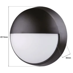 Aplique de pared exterior circular - IP54 - 110º - 10W