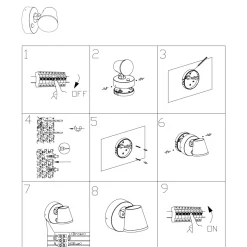 Aplique de pared exterior con sensor PIR