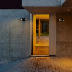 Aplique de pared exterior doble