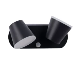 Aplique de pared exterior doble con sensor PIR