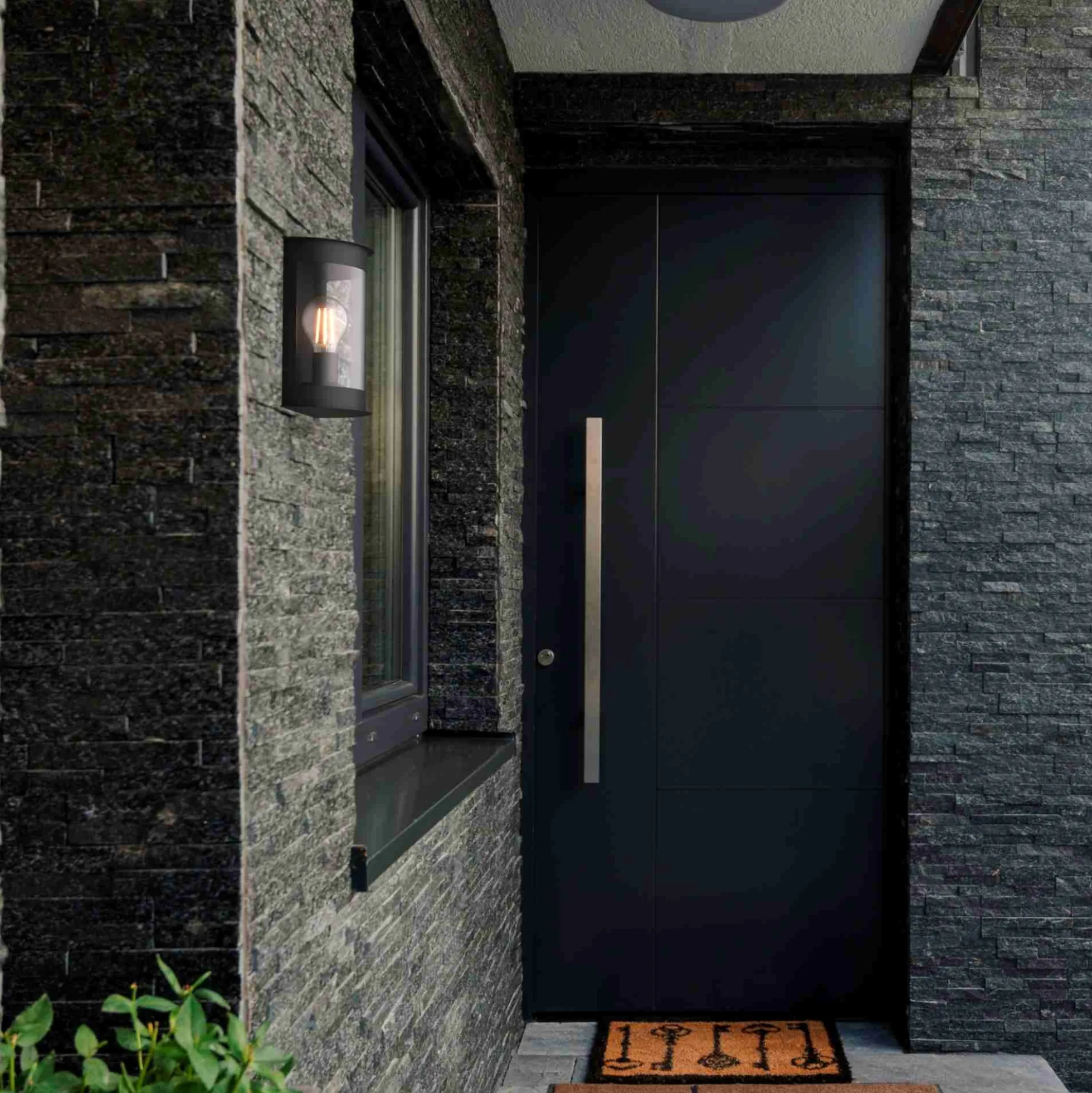Aplique de pared exterior en aluminio "Dona" - IP44 - E27