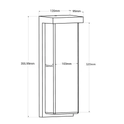 Aplique de pared exterior en aluminio