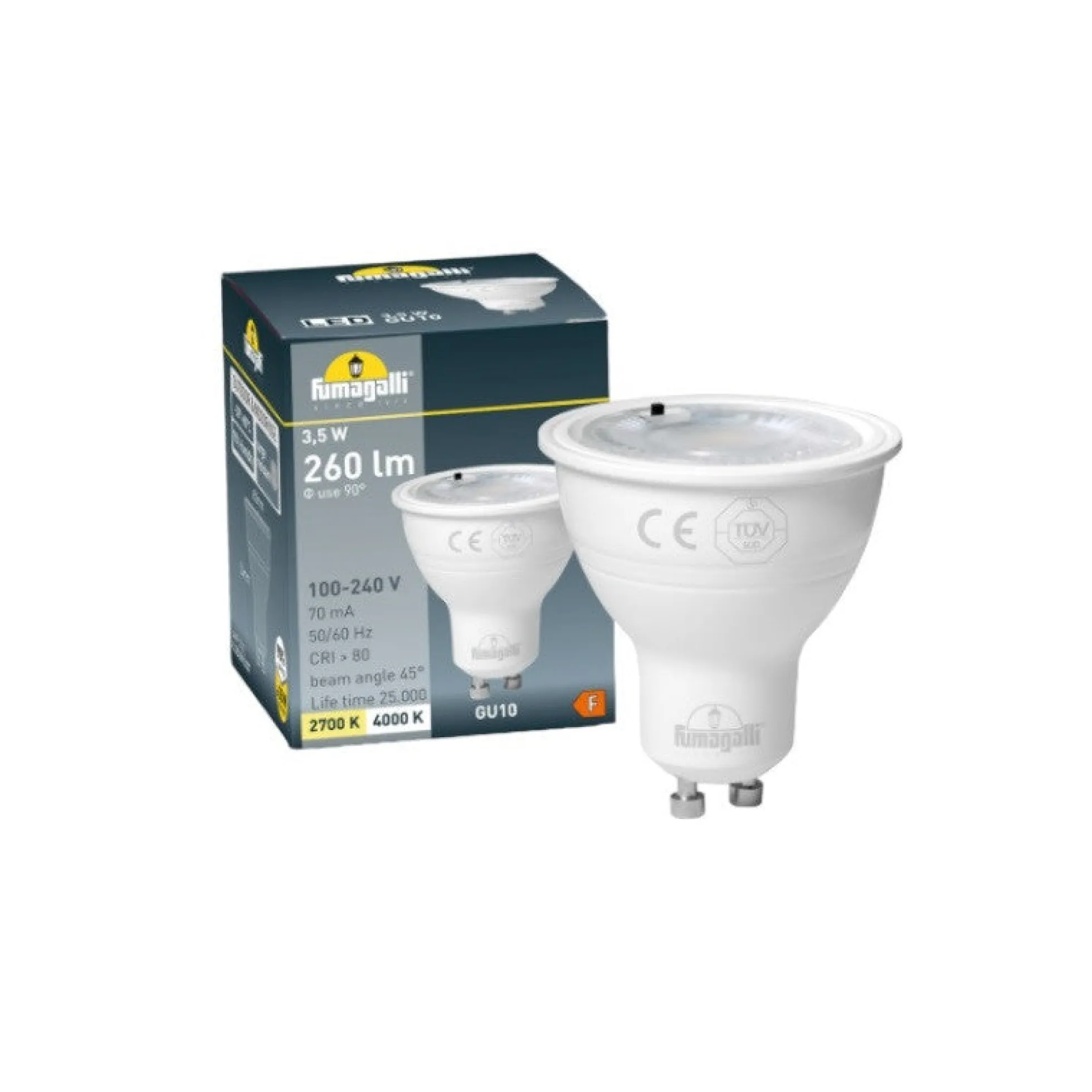 Aplique de pared exterior FUMAGALLI "MINITOMMY" - GU10 - 3,5W - CCT