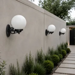 Aplique de pared exterior globo