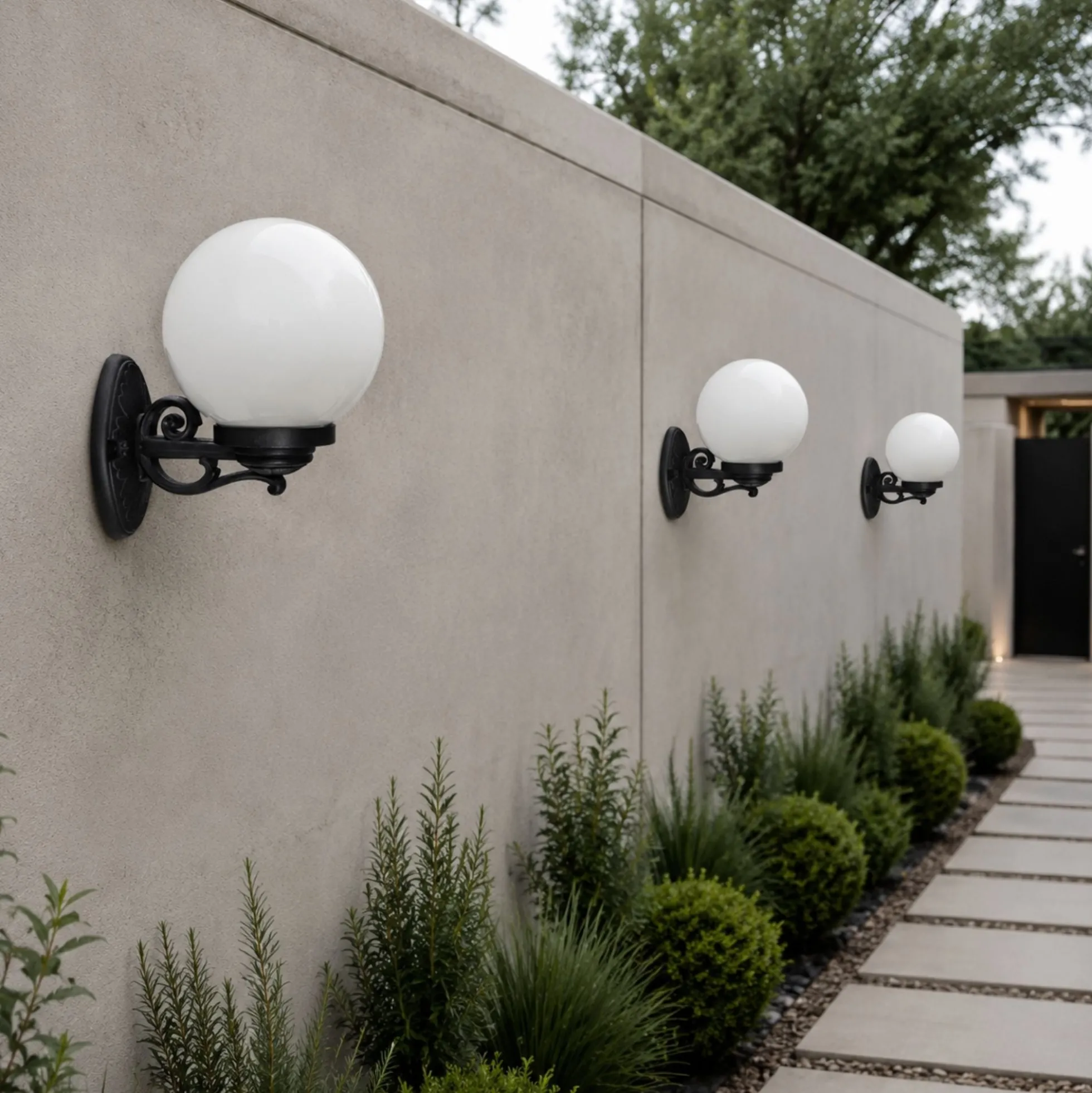 Aplique de pared exterior globo "NAUTA" - E27 - IP44