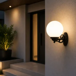 Aplique de pared exterior globo