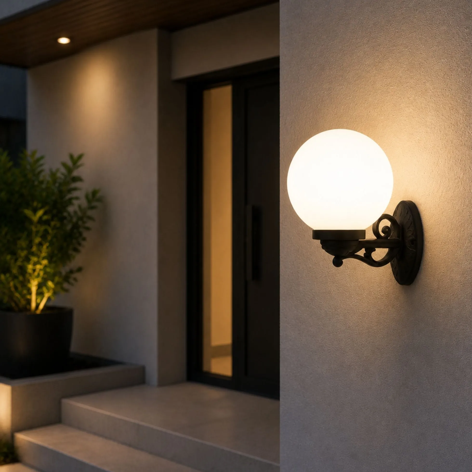 Aplique de pared exterior globo "NAUTA" - E27 - IP44