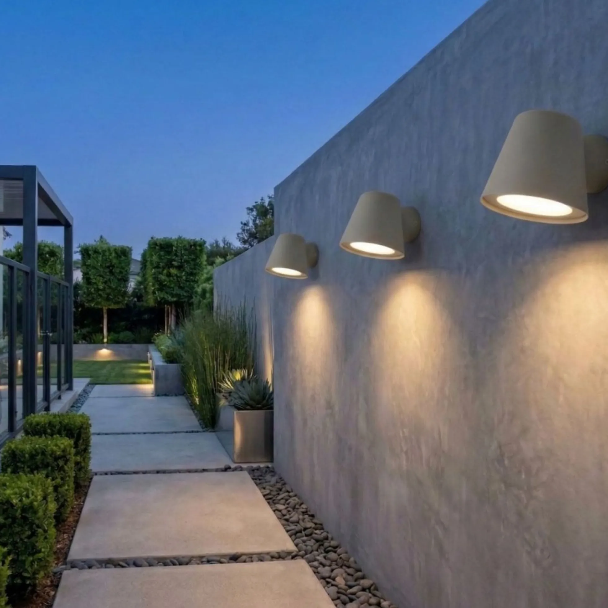 Aplique de pared exterior LED "ALBA" - Bombilla GU10 5W incluida
