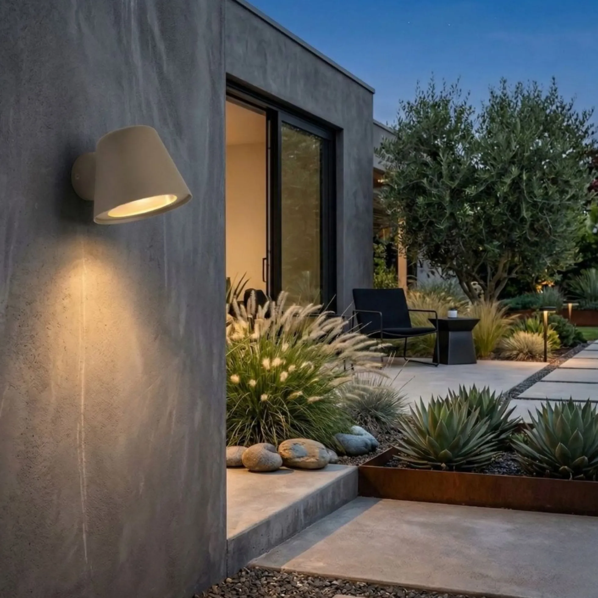 Aplique de pared exterior LED "ALBA" - Bombilla GU10 5W incluida