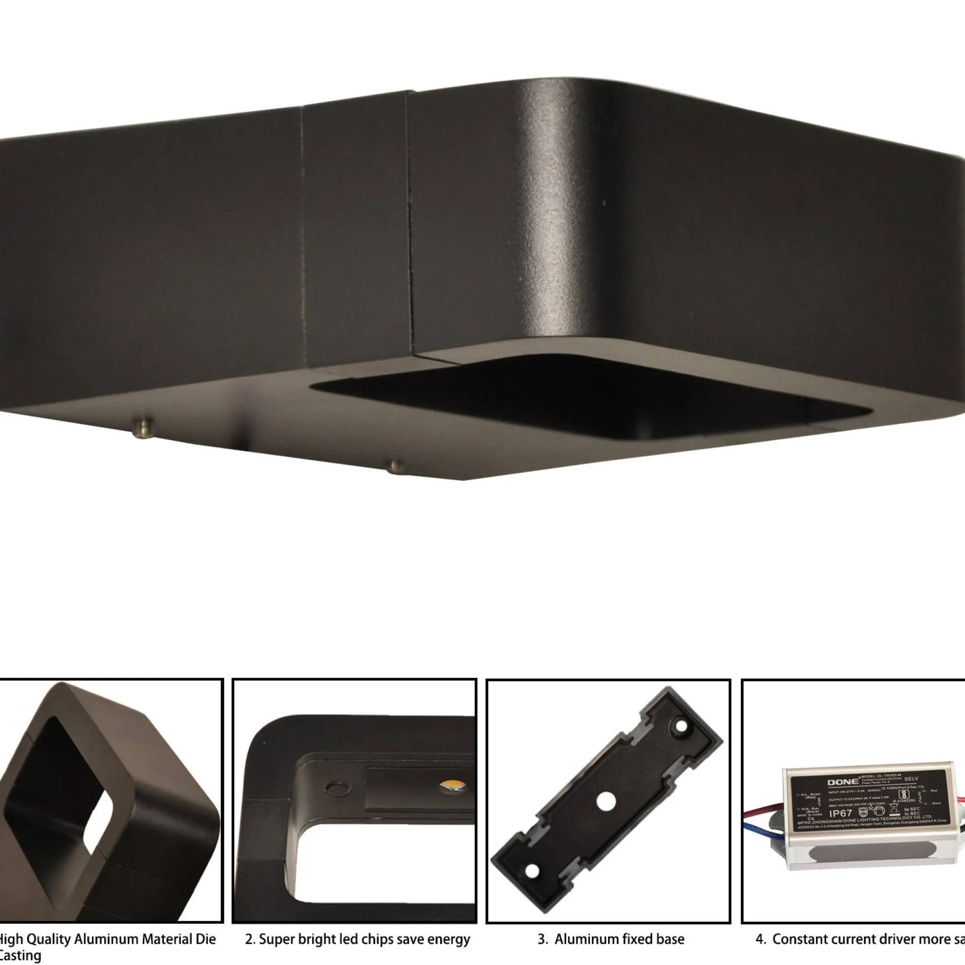 Aplique de pared exterior LED "KURRT" - 7W - IP65