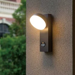 Aplique de pared exterior LED con sensor PIR "ATLAS" 10W IP54