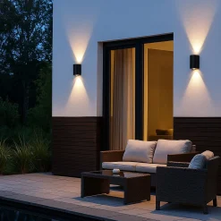 Aplique de pared exterior moderno LED bidireccional "Asas" - 6W - IP54