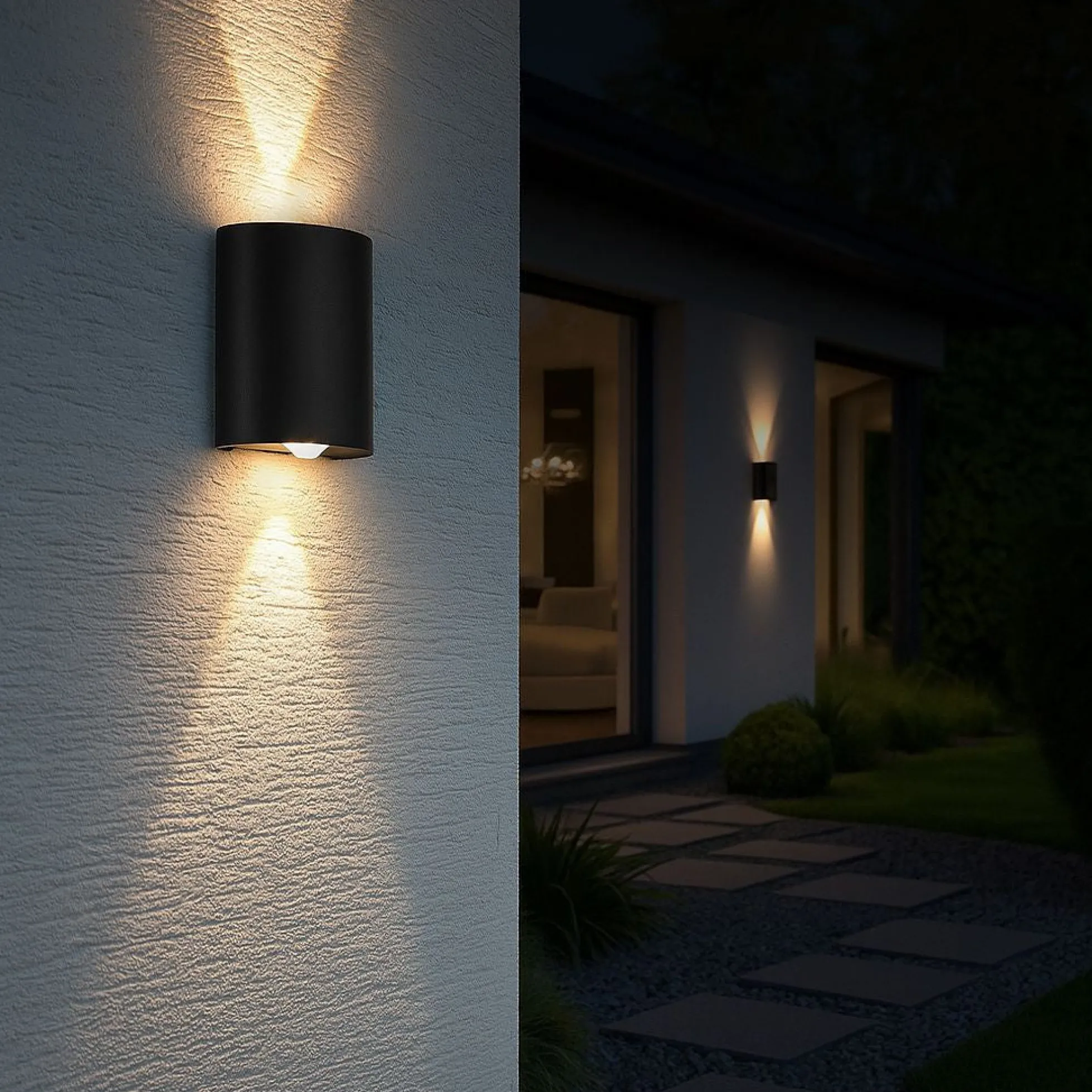 Aplique de pared exterior moderno LED bidireccional "Asas" - 6W - IP54