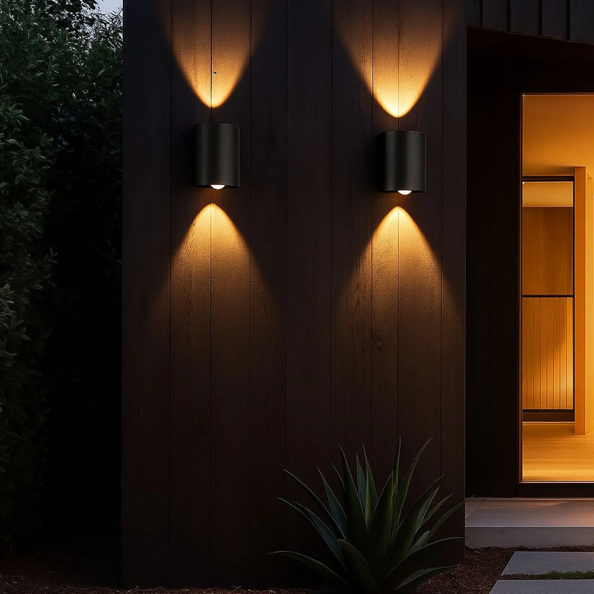 Aplique de pared exterior moderno LED bidireccional "Asas" - 6W - IP54