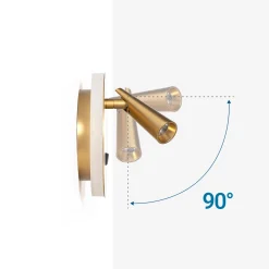 Aplique de pared "FELAM" - 3W + 6W - 2700K - CRI 85