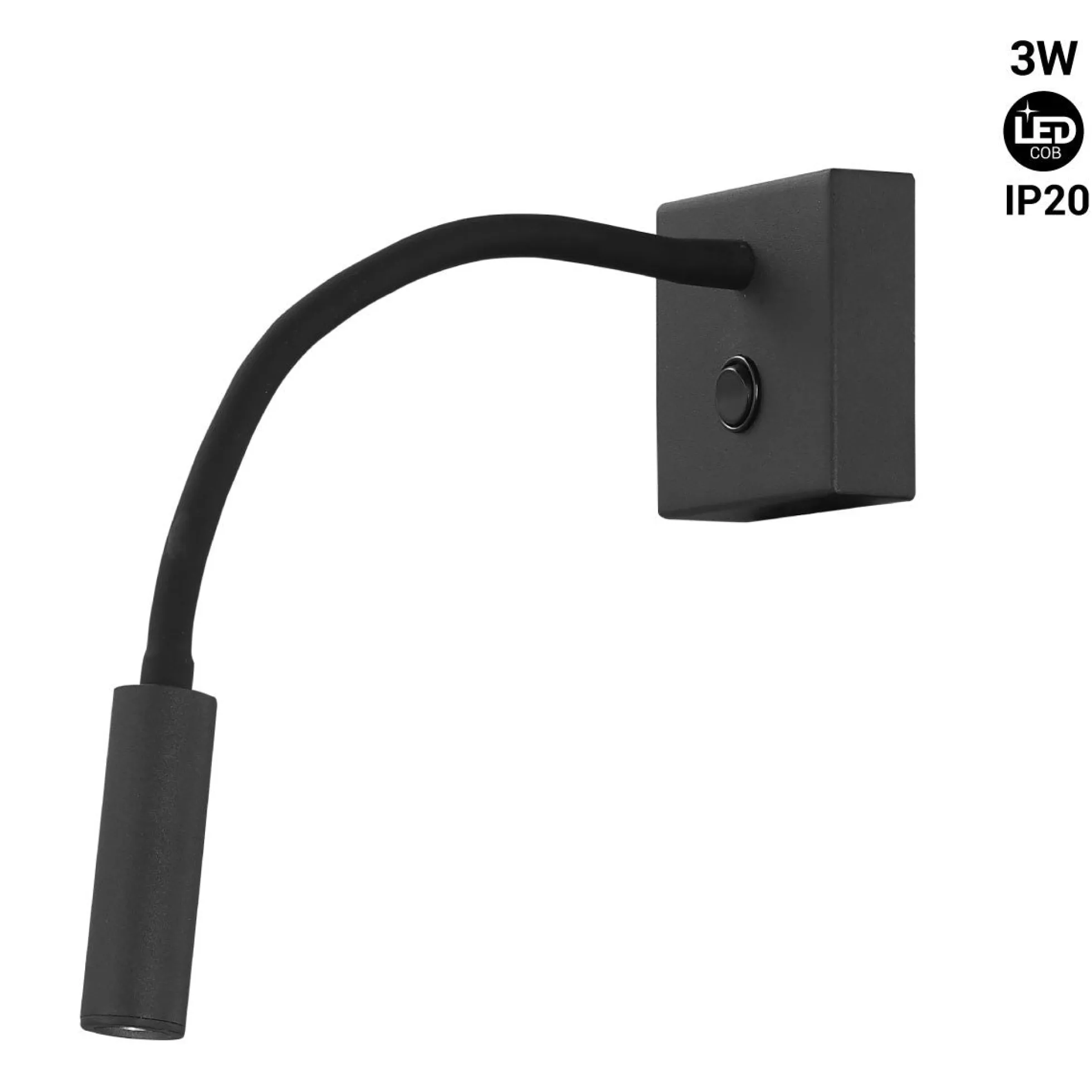 Aplique de pared flexible para lectura "Hale" - 3W