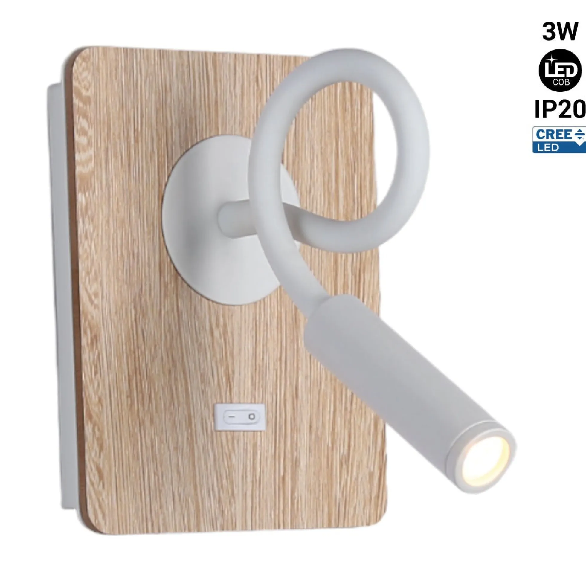 Aplique de pared flexible para lectura "LONDON" - Chip CREE - 3W