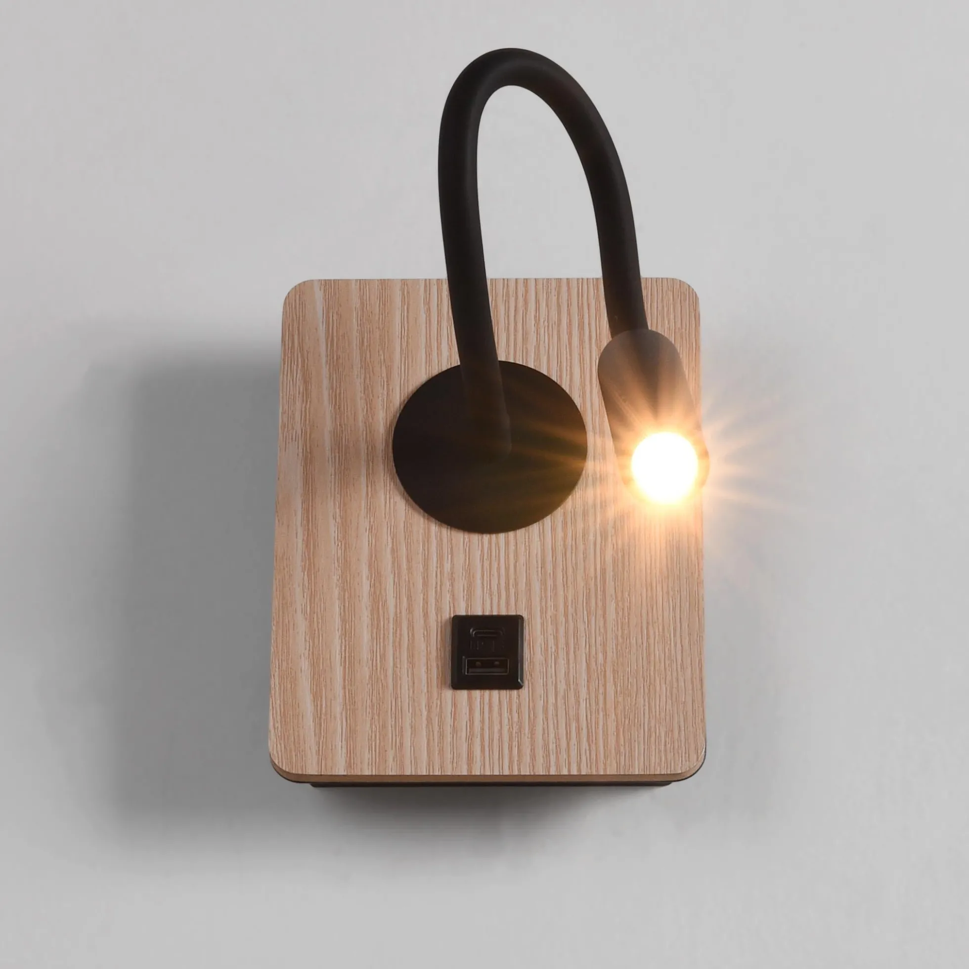Aplique de pared flexible para lectura "LONDON" - Chip CREE - 3W - USB+USBC