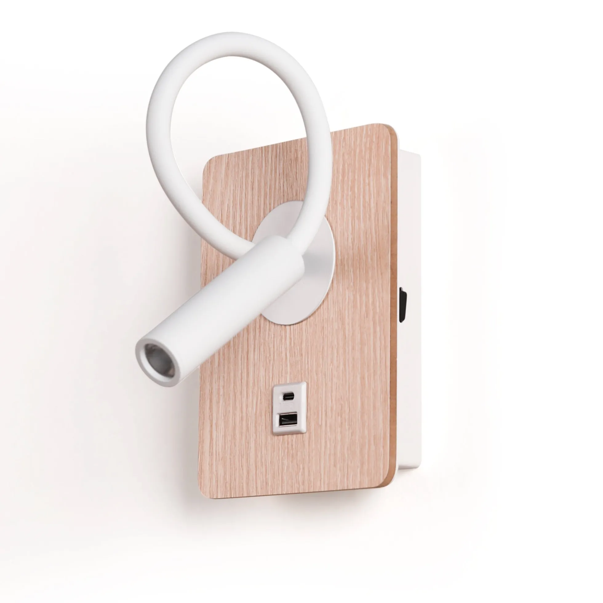 Aplique de pared flexible para lectura "LONDON" - Chip CREE - 3W - USB+USBC