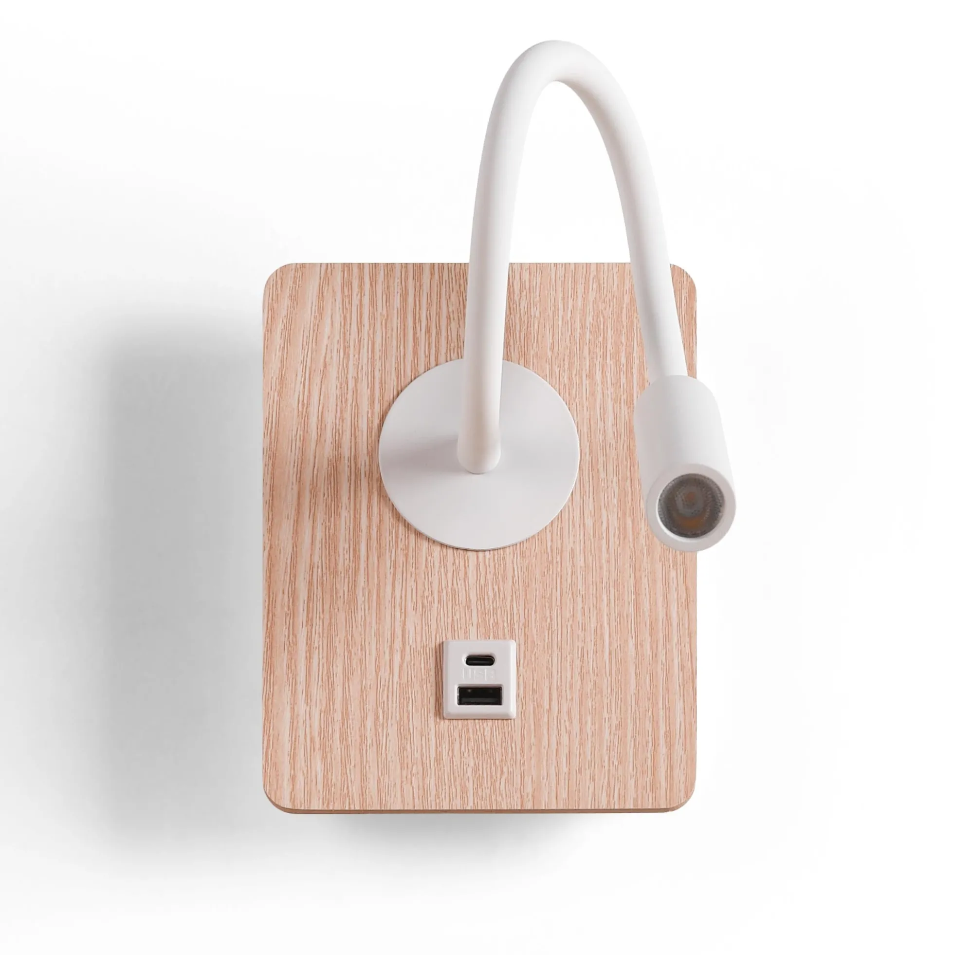 Aplique de pared flexible para lectura "LONDON" - Chip CREE - 3W - USB+USBC