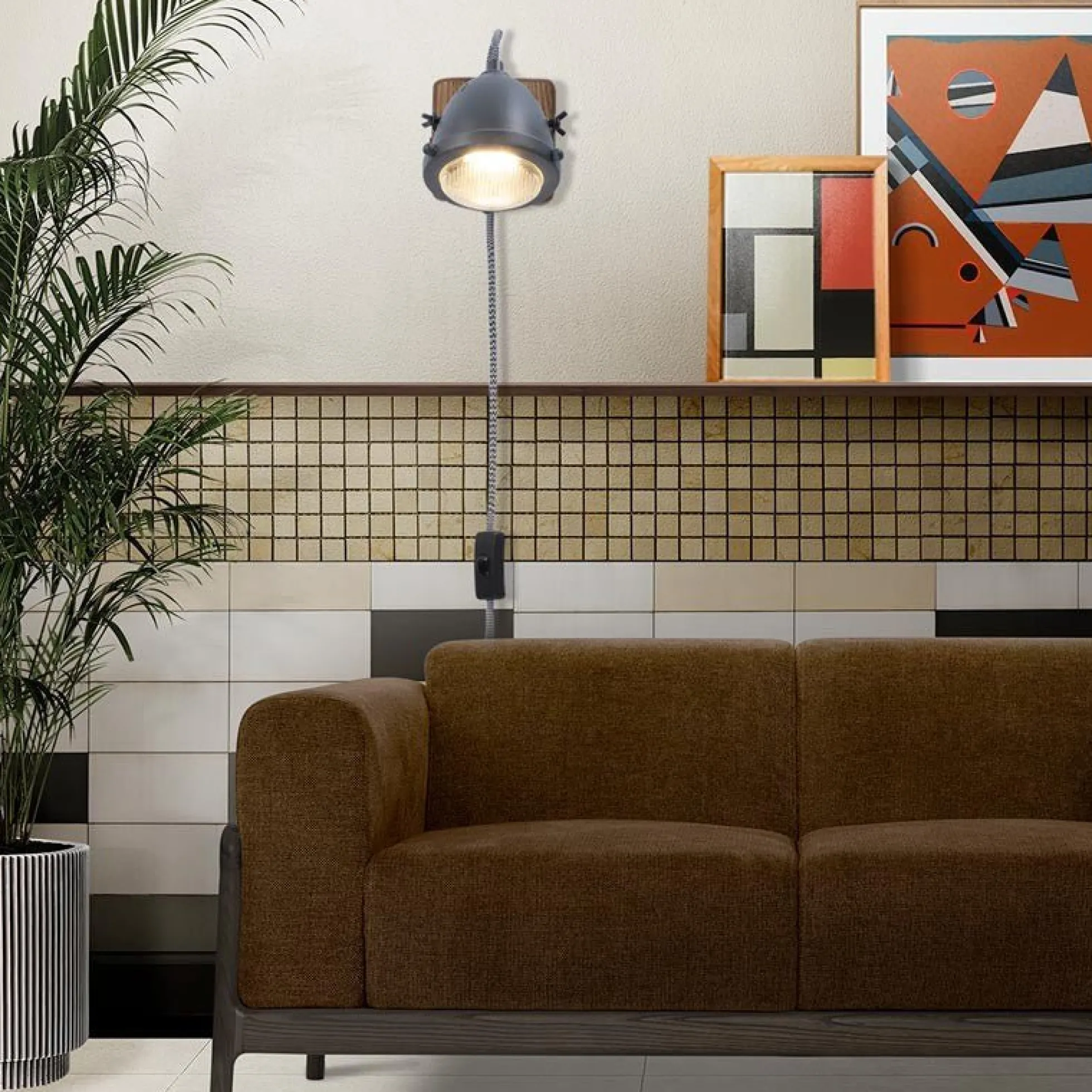 Aplique de pared industrial "Mott" - Orientable - GU10 Incluida