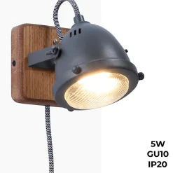 Aplique de pared industrial