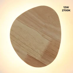 Aplique de pared interior de madera "Eclipse 3" 12W - Luz cálida