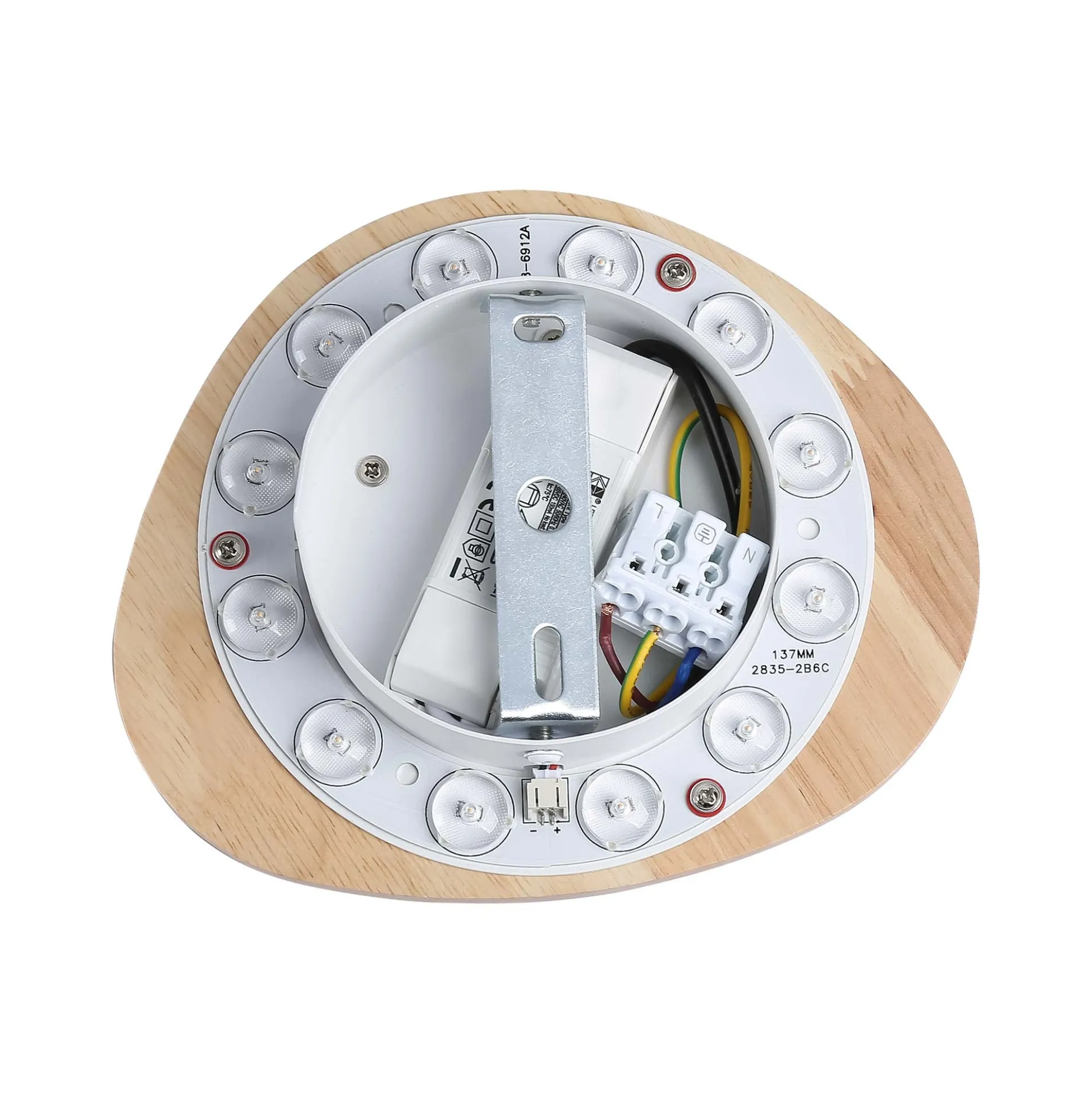 Aplique de pared interior de madera "Eclipse 3" 12W - Luz cálida