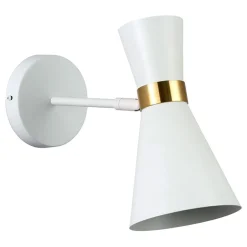 Aplique de pared interior en color blanco y dorado estilo nórdico