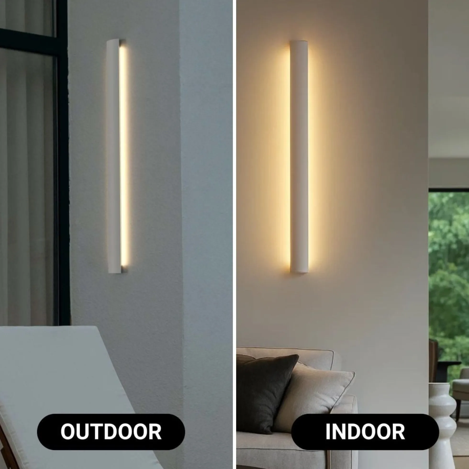Aplique de pared interior/exterior - 14W - 2700K - 700mm - IP65