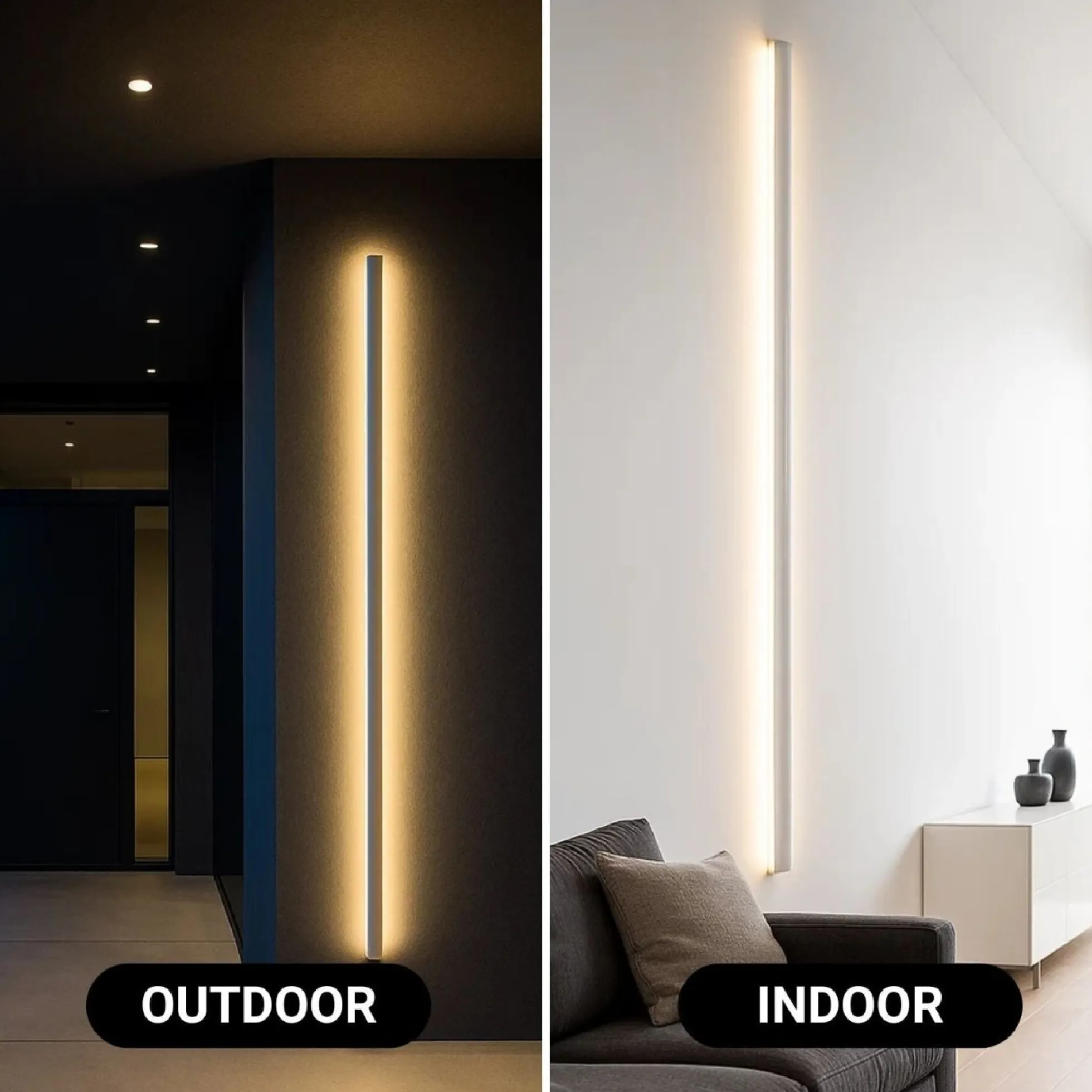 Aplique de pared interior/exterior - 36W - 2700K - 1800mm - IP65
