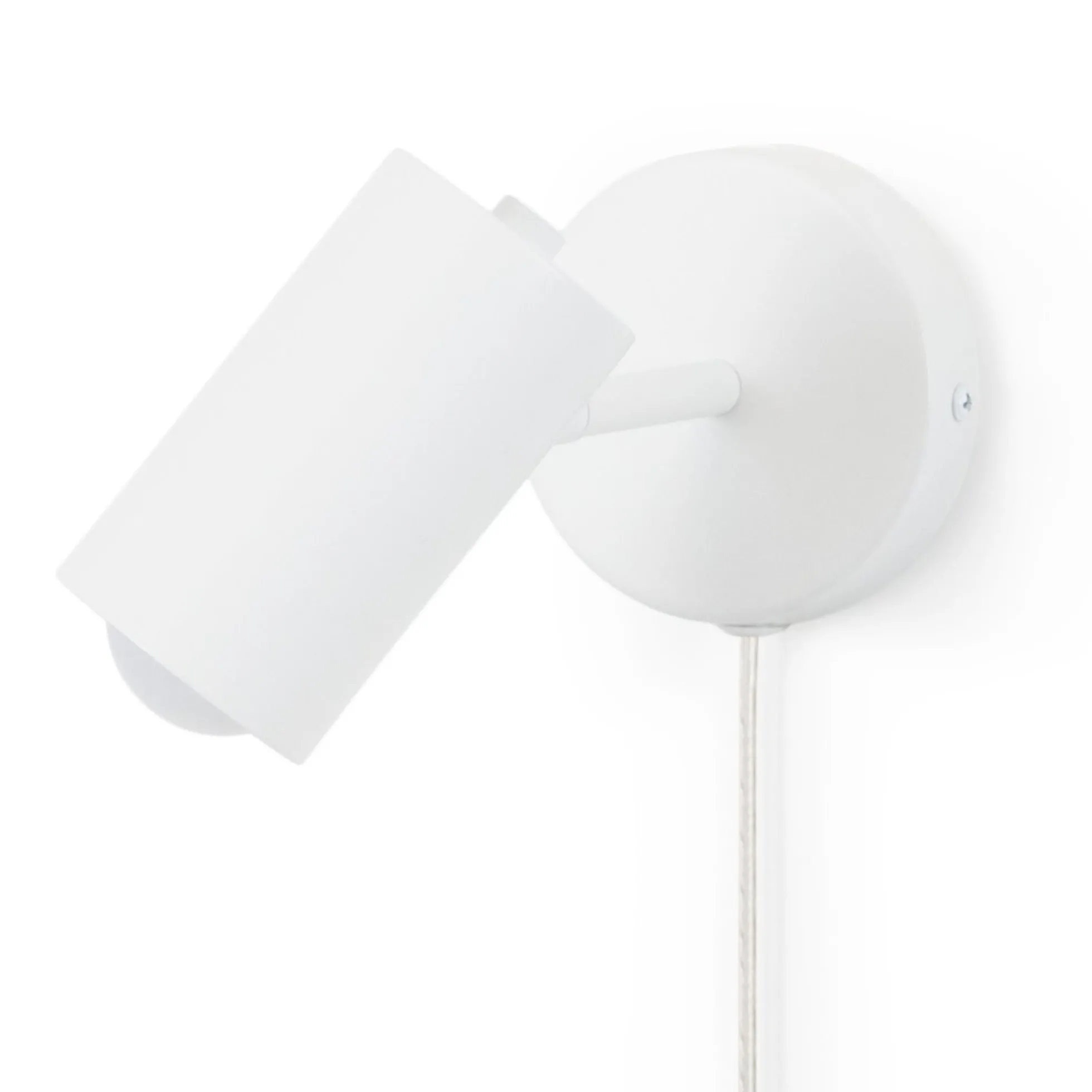 Aplique de pared interior orientable "Ben" con cable y enchufe - E27