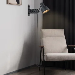 Aplique de pared interior vintage con fuelle  