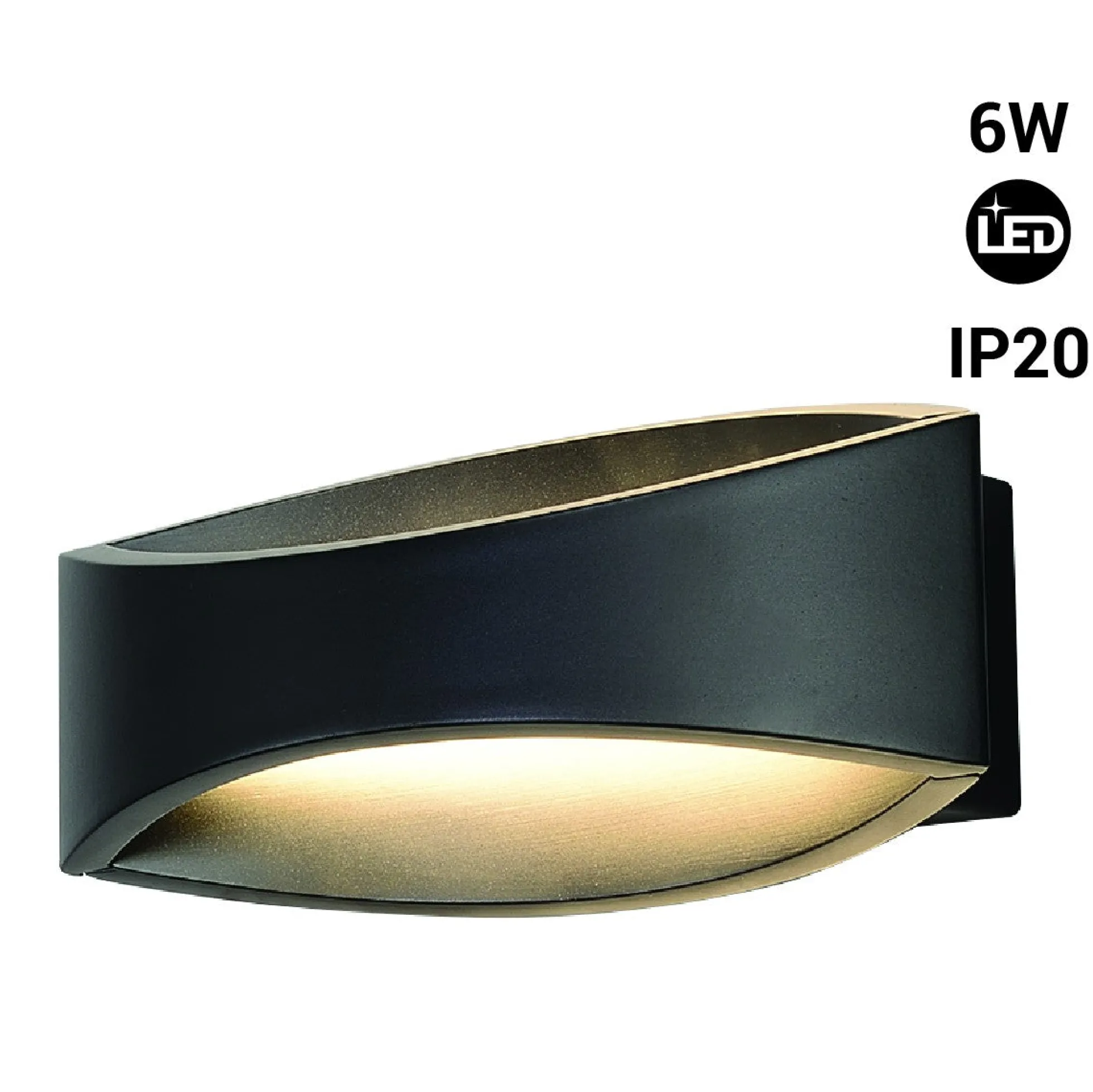 Aplique de pared LED bidireccional - IP20 - 3000K - 6W