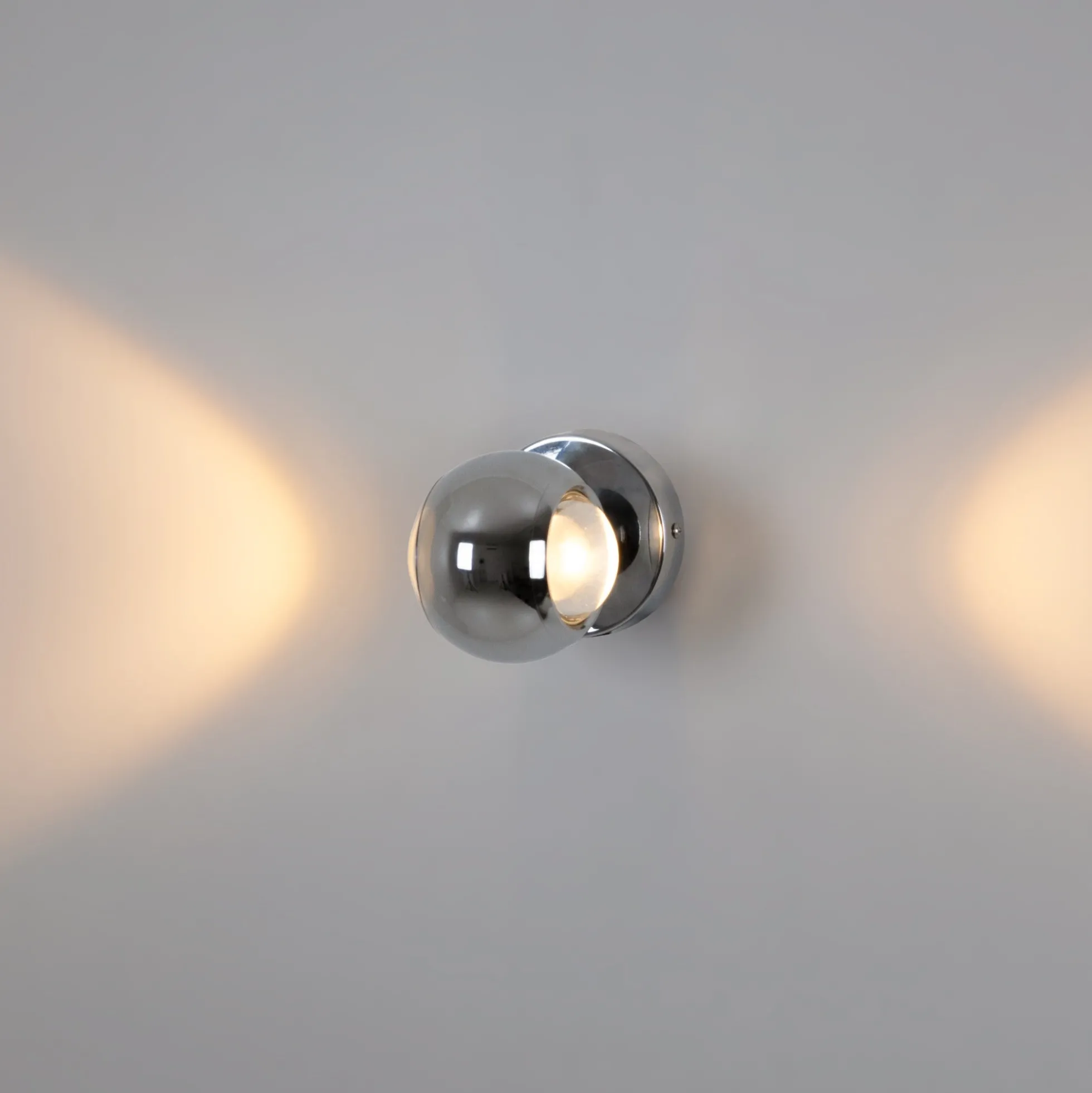 Aplique de pared LED con óptica "BOO" 9W - Cromo - Up & down - 2700K