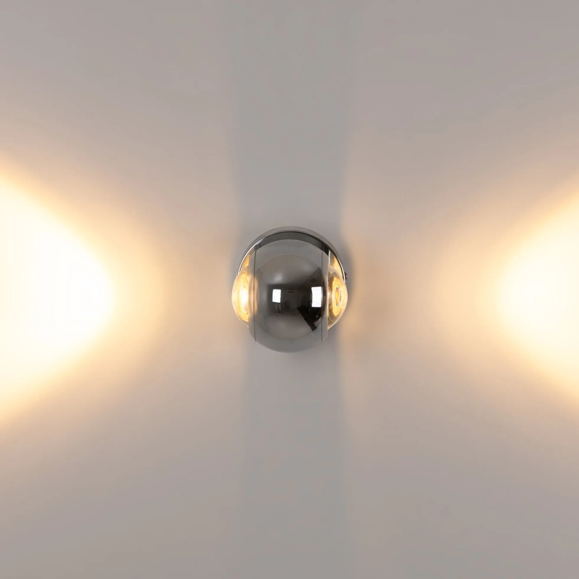 Aplique de pared LED con óptica "BOO" 9W - Cromo - Up & down - 2700K