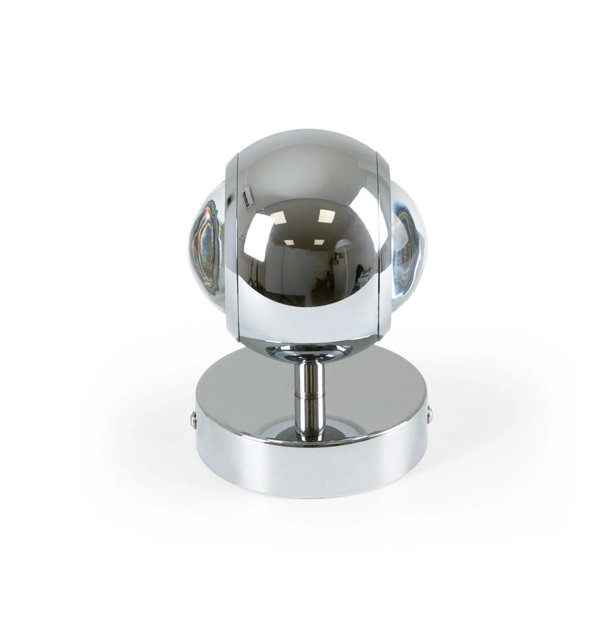 Aplique de pared LED con óptica "BOO" 9W - Cromo - Up & down - 2700K