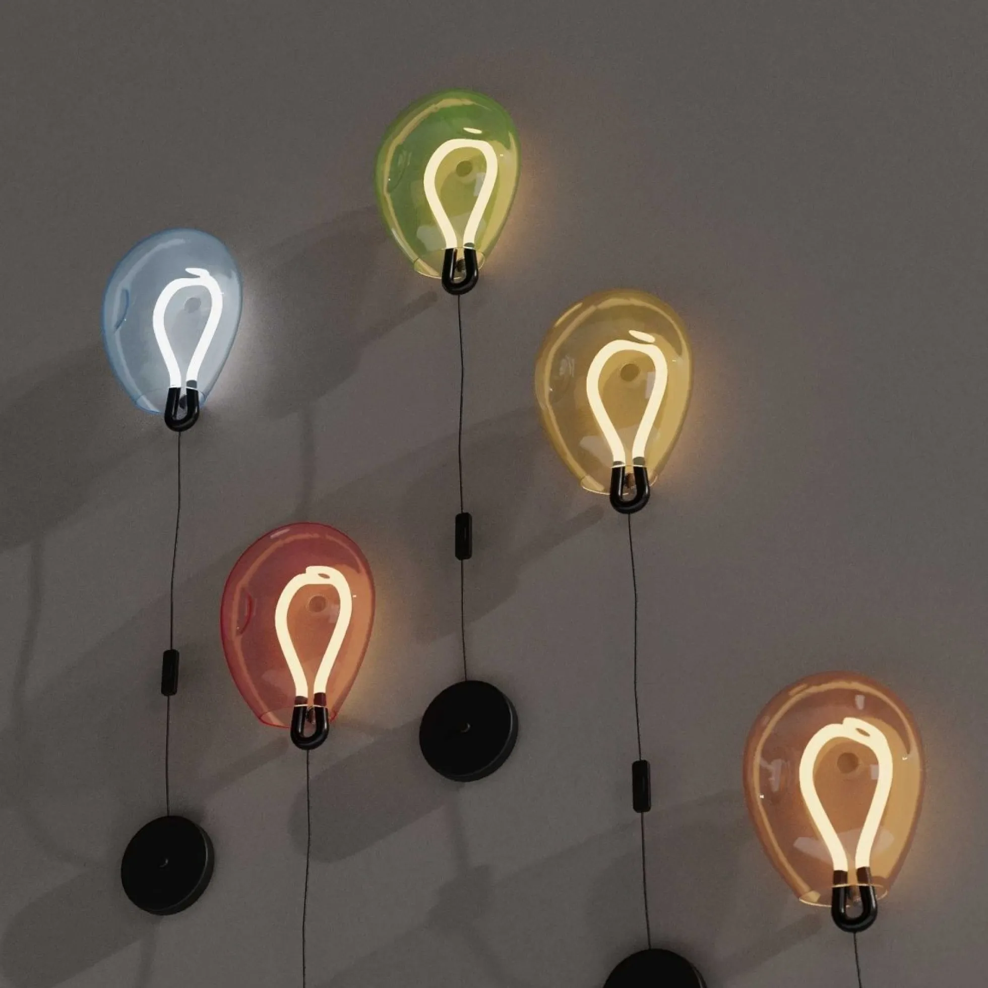 Aplique de pared LED cristal "GLOBO" 8W - Colores