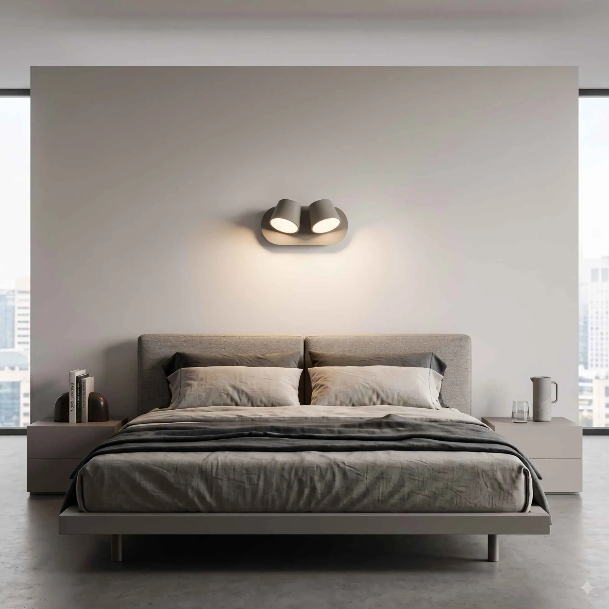Aplique de pared LED doble "KOP-2" orientable 12W