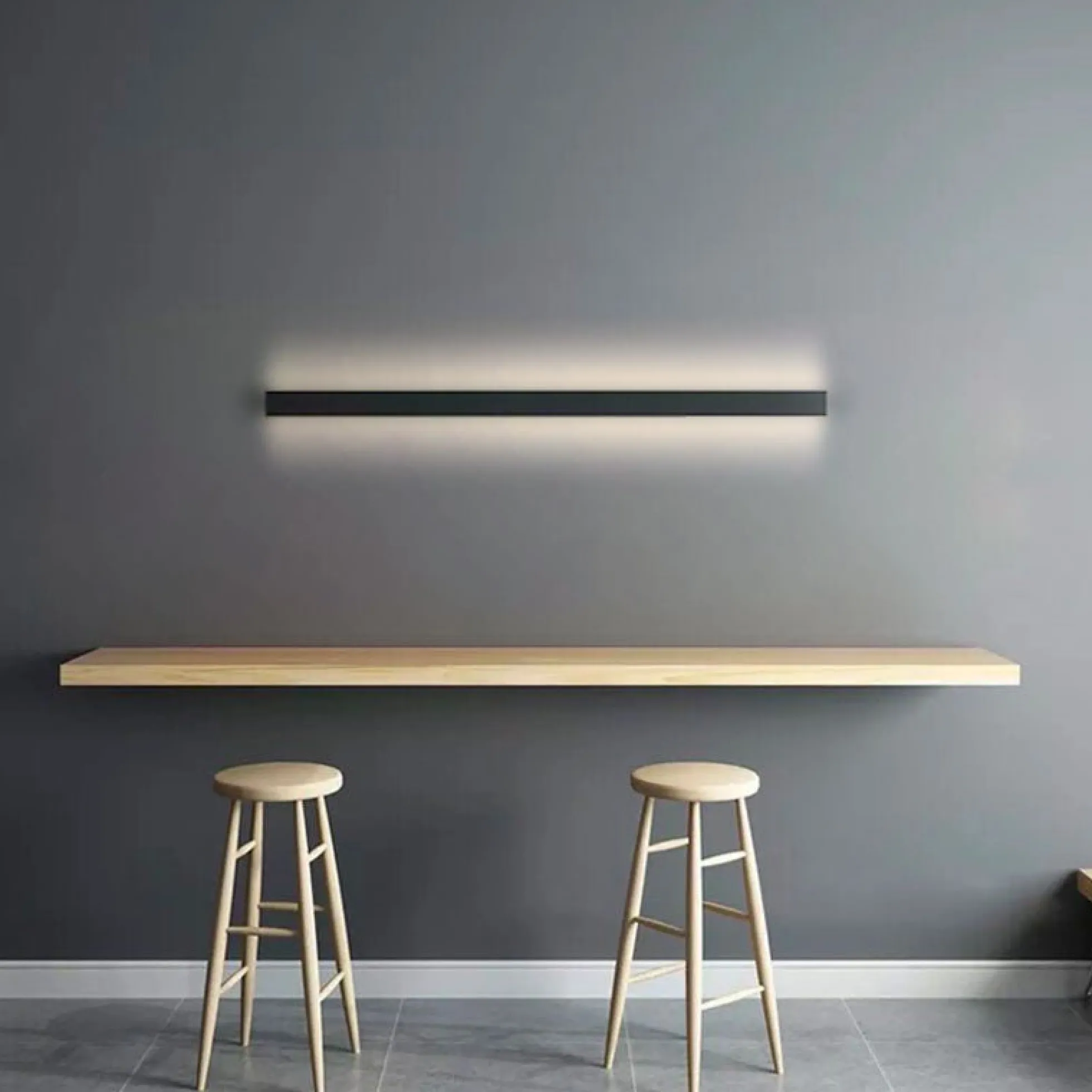 Aplique de pared lineal con LED integrado - 22W - 100cm - IP20