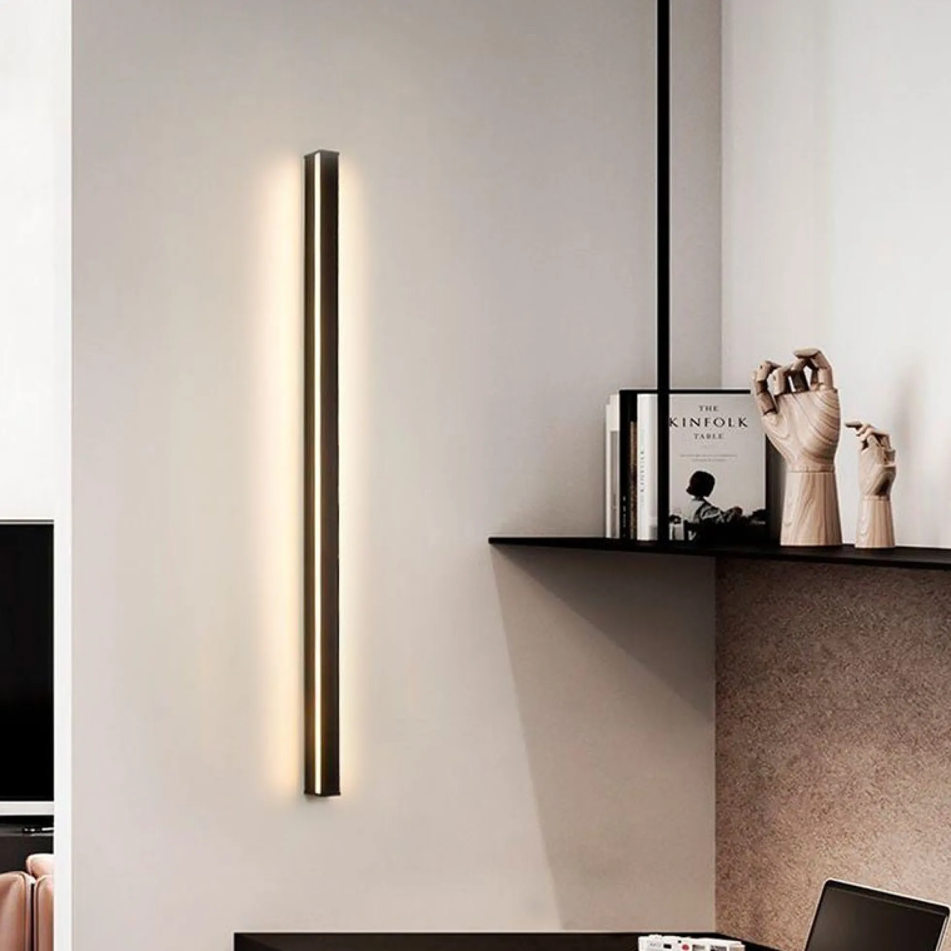 Aplique de pared lineal con LED integrado - 22W - 100cm - IP20