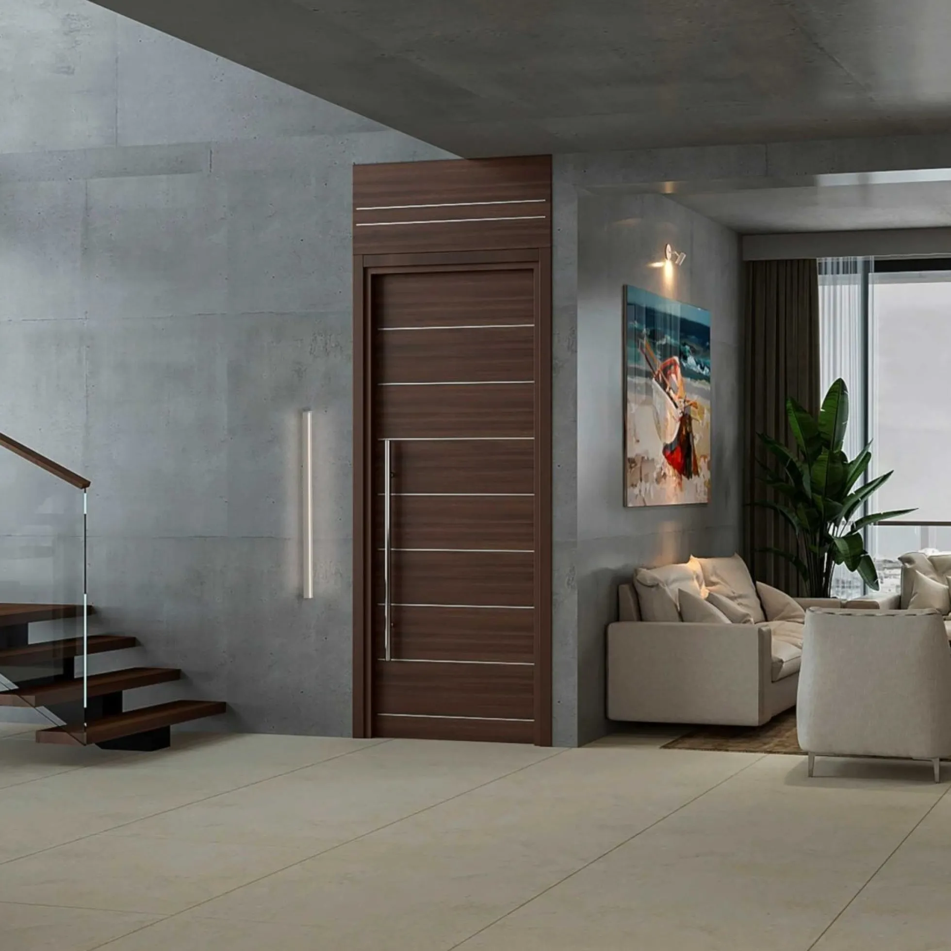 Aplique de pared lineal con LED integrado - 22W - 100cm - IP20