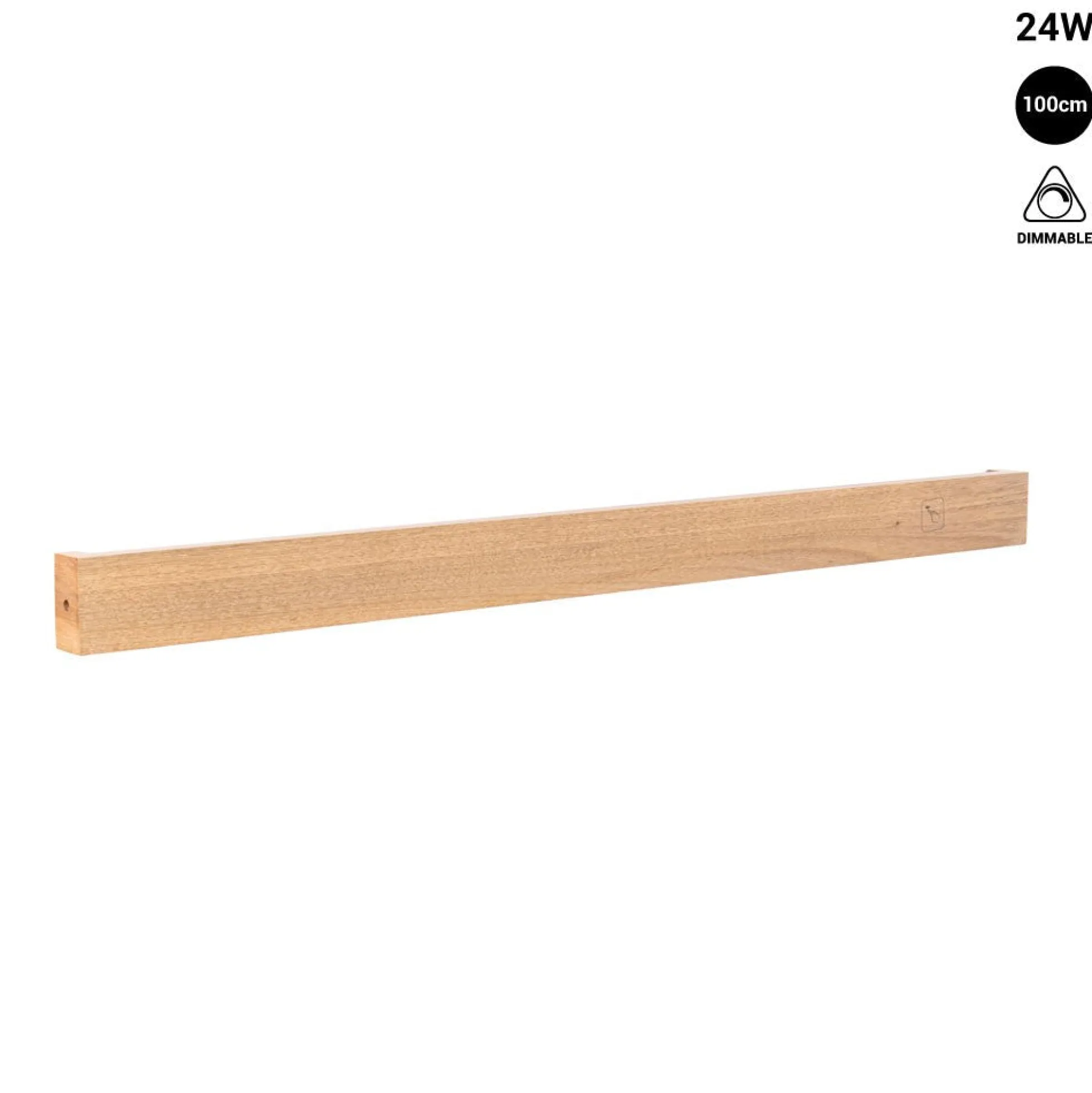 Aplique de pared lineal madera "Wooden" - Dimmable - 24W - 100cm