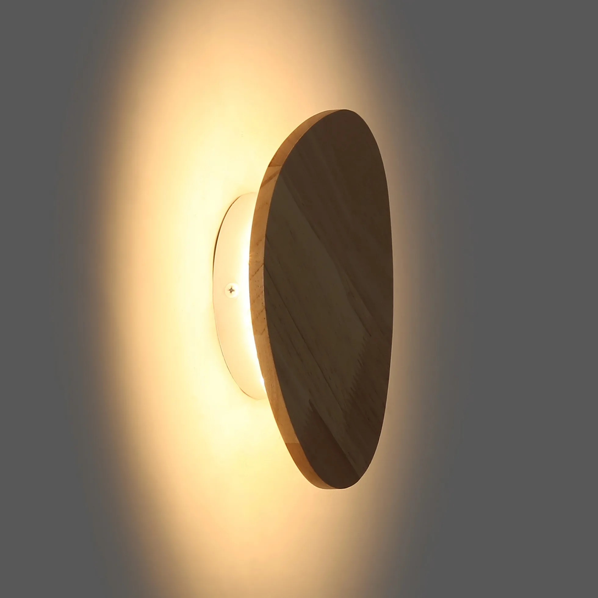 Aplique de pared madera "Eclipse 3" 8W - Luz cálida