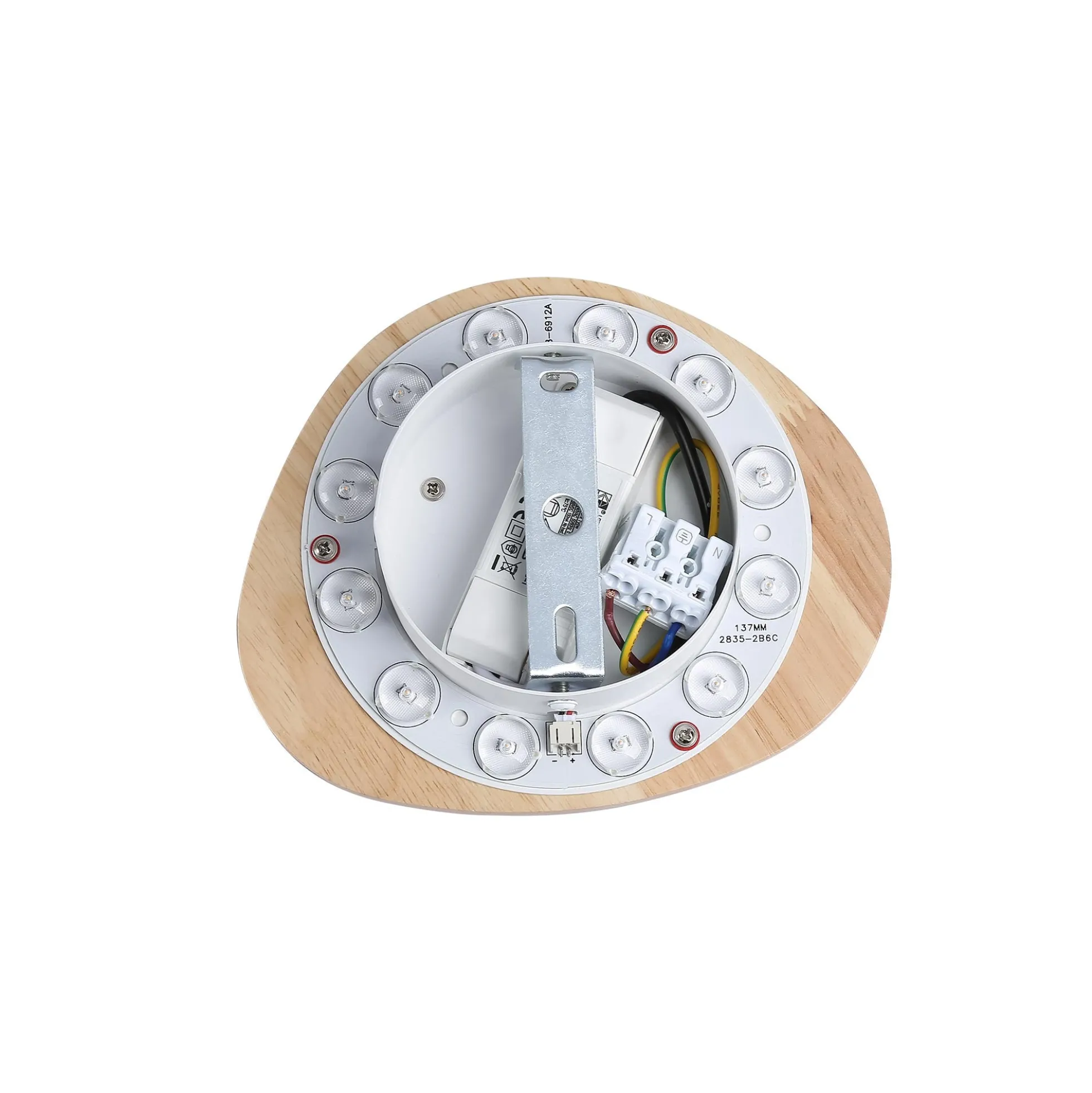 Aplique de pared madera "Eclipse 3" 8W - Luz cálida