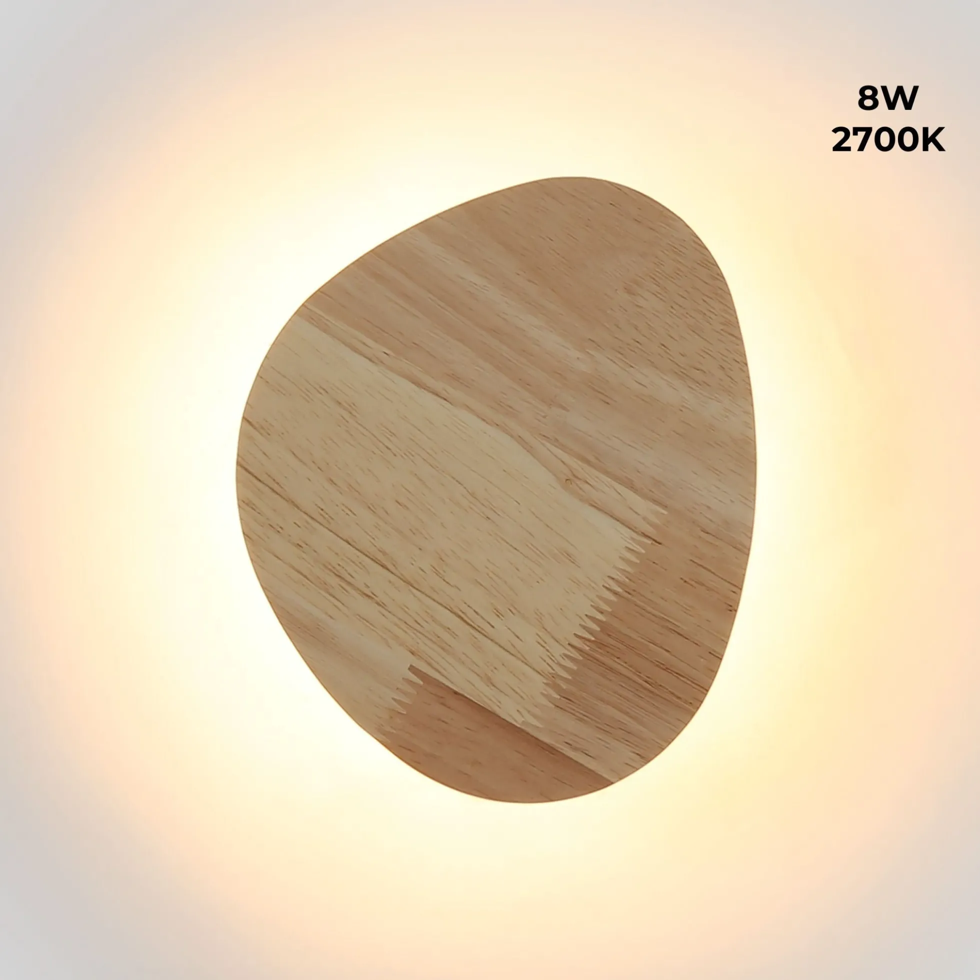 Aplique de pared madera "Eclipse 3" 8W - Luz cálida