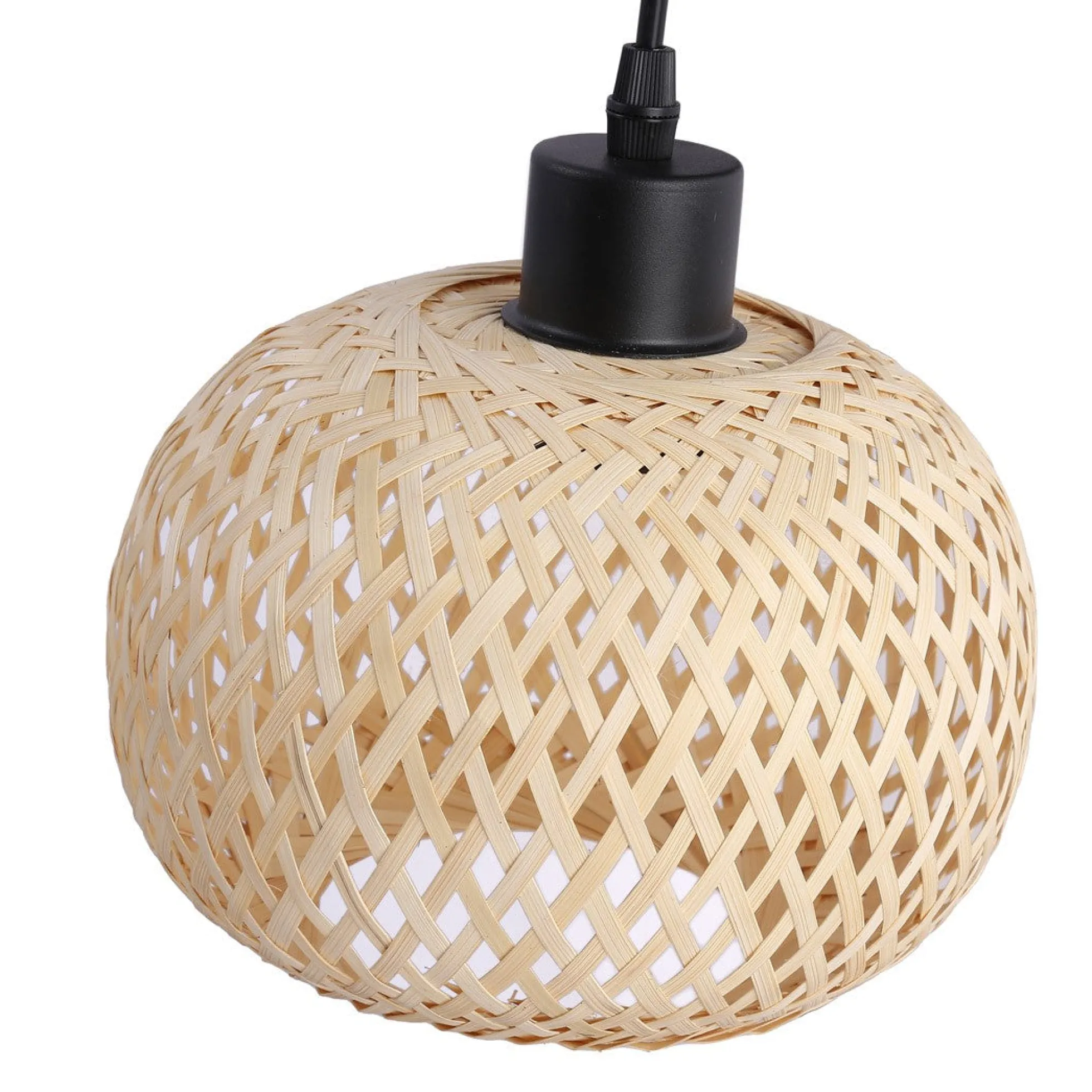 Aplique de pared madera y mimbre "Shelley" - E27